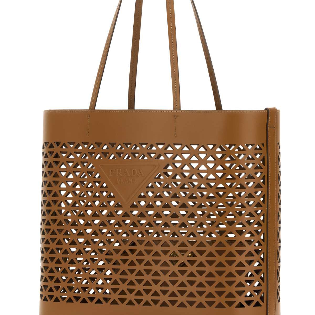 PRADA Leather Shopping Handbag