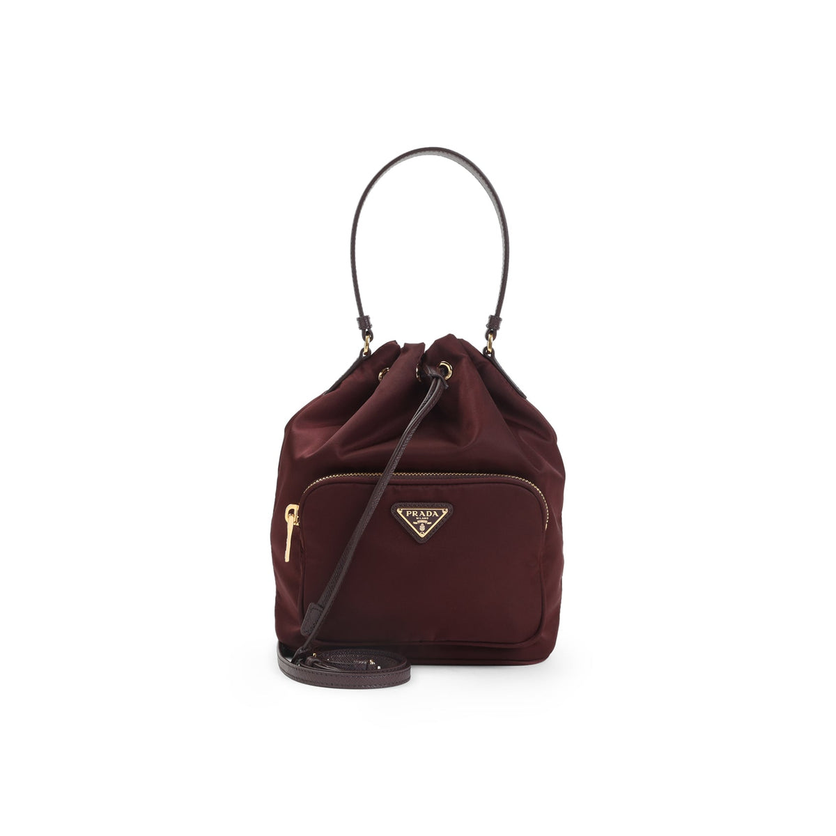 PRADA Recycled Nylon Bucket Handbag - W:18cm H:22cm D:12cm