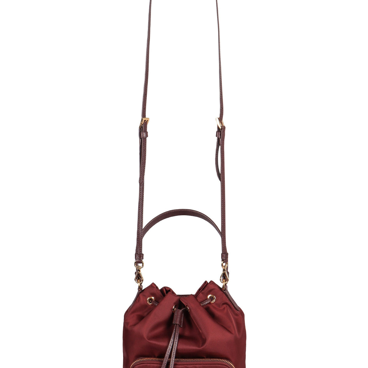 PRADA Recycled Nylon Bucket Handbag - W:18cm H:22cm D:12cm
