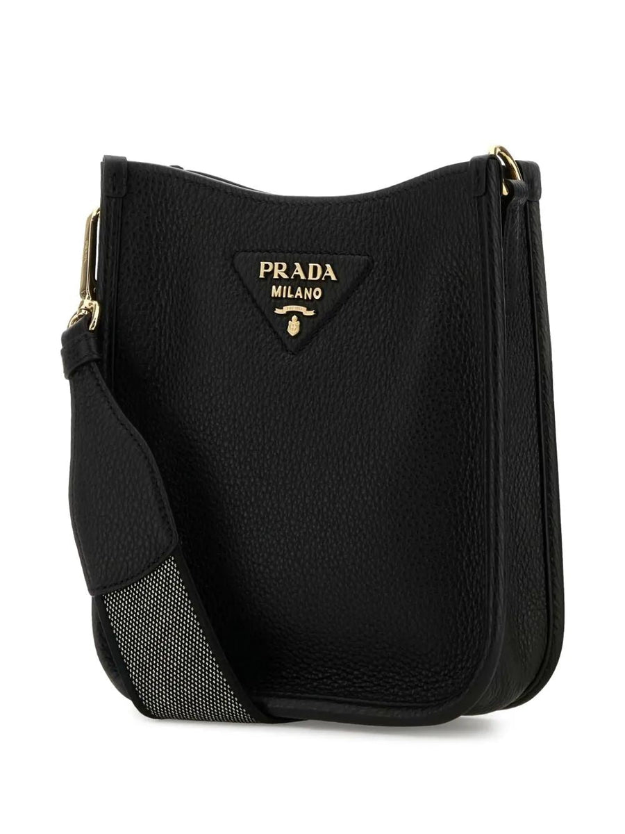 PRADA Pebbled Calfskin Mini Crossbody Handbag