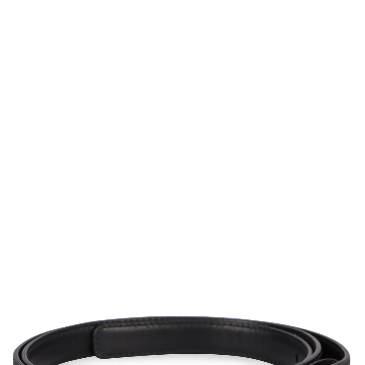 PRADA Saffiano Leather Belt with Adjustable Triangle Buckle