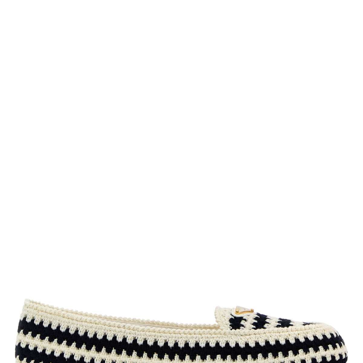 PRADA Embroidered Crochet Loafers for Women