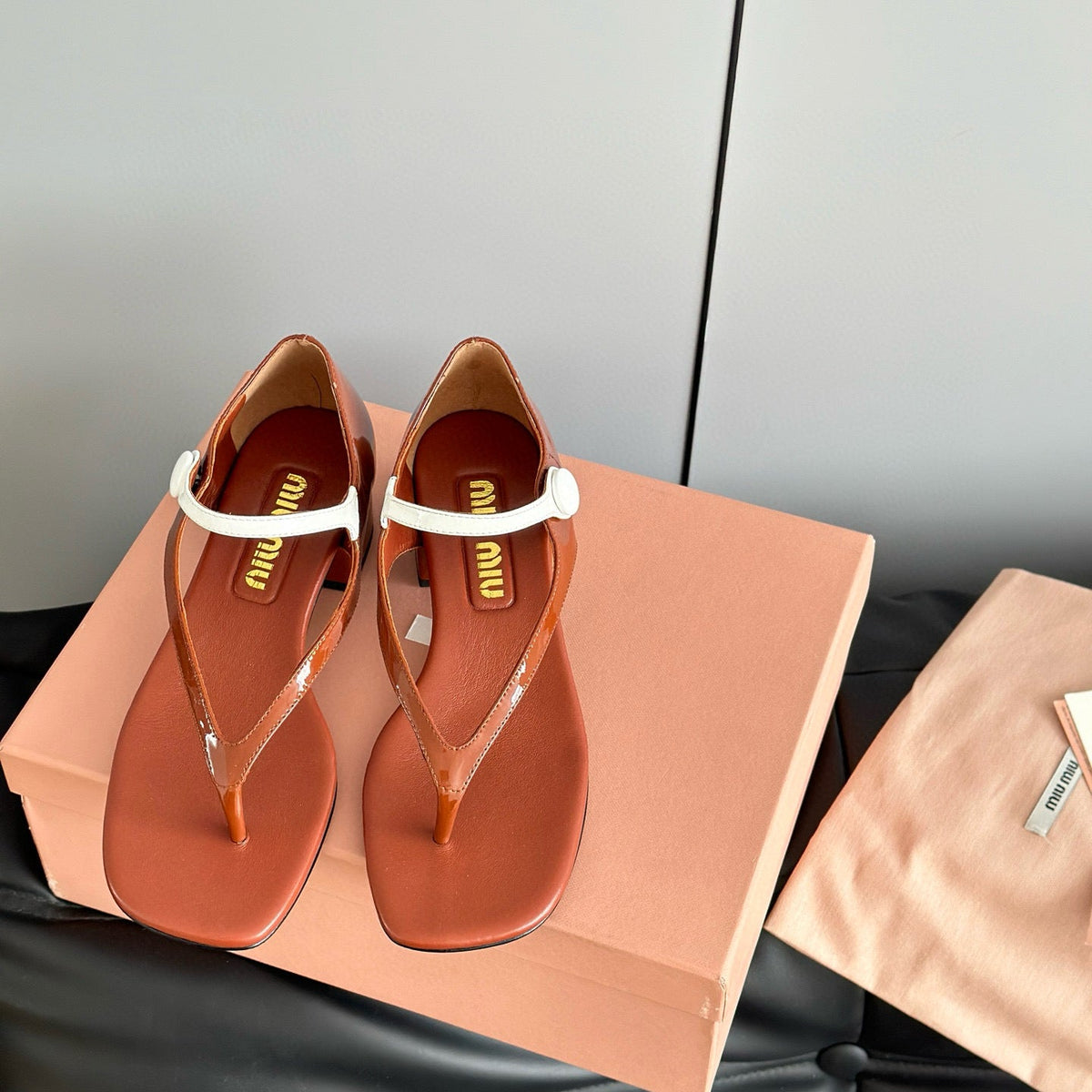 MIU M THONG SANDALS