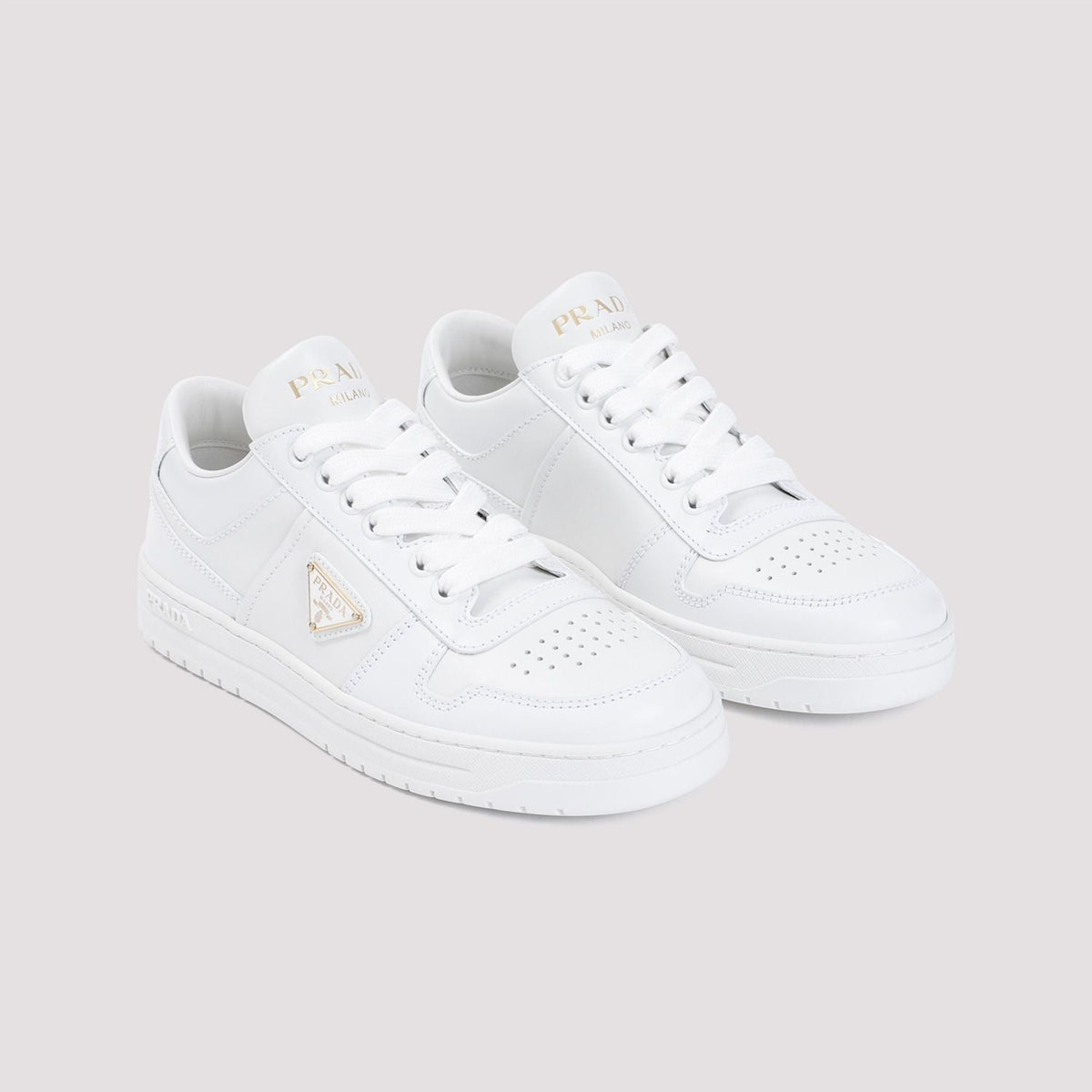 PRADA Fashionable Leather Downtown Sneakers for Women