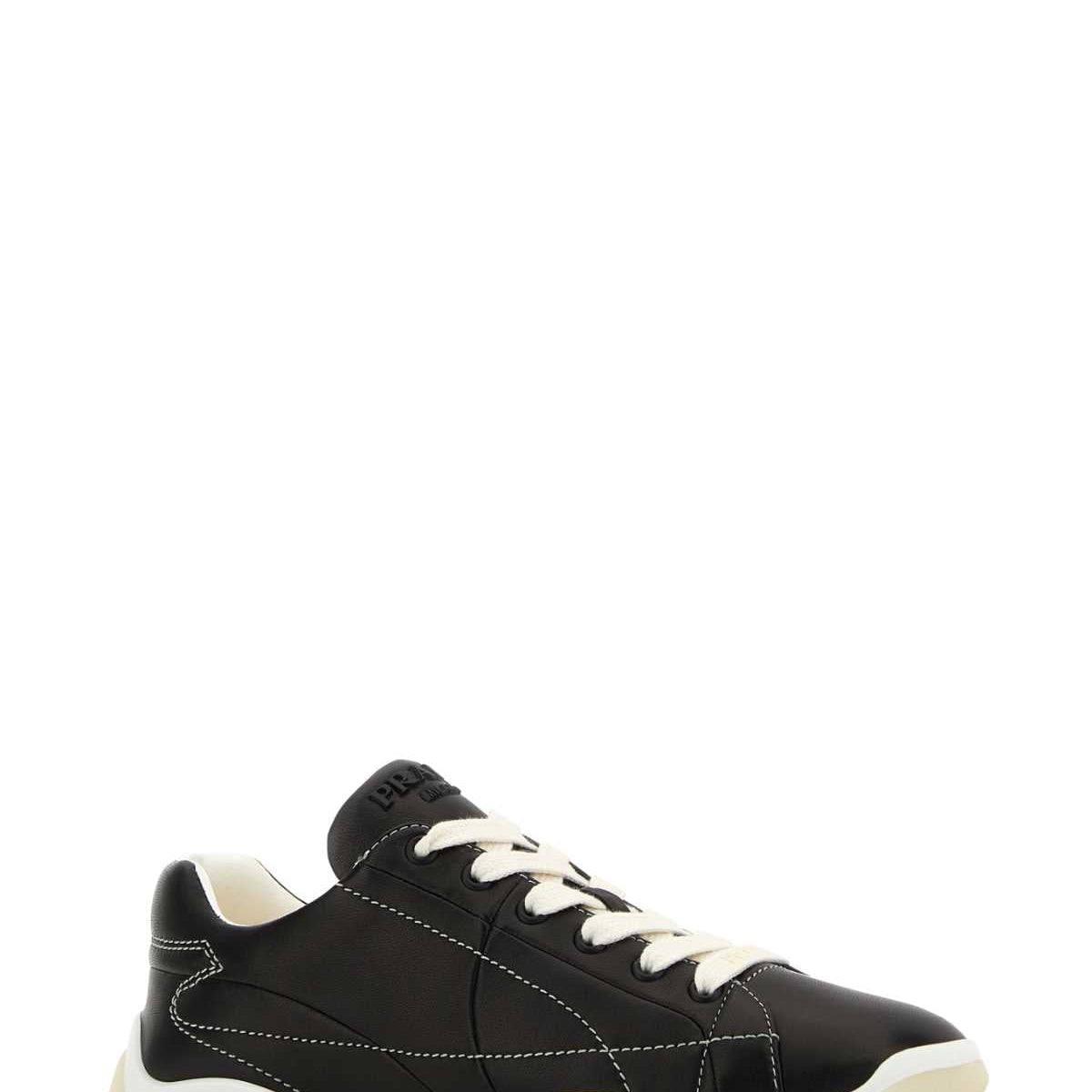 PRADA Leather Lace-Up Sneakers for Women