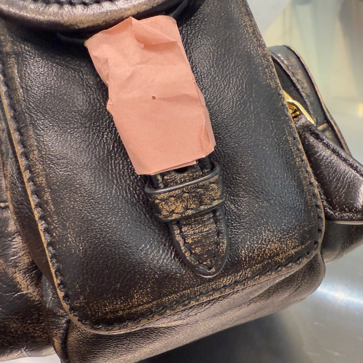 MIU M POCKET NAPPA LEATHER BAG