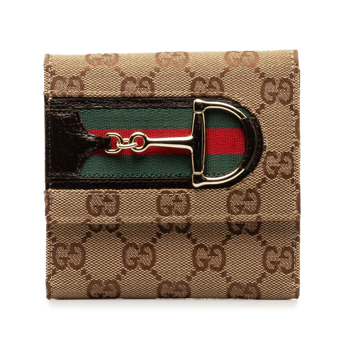 GUCCI GG Canvas Web Hasler Small Wallet Small Wallets
