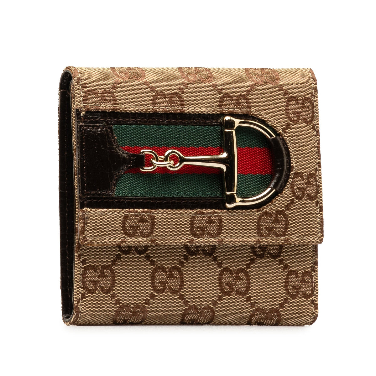 GUCCI GG Canvas Web Hasler Small Wallet Small Wallets