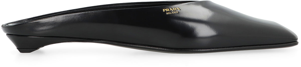 PRADA Elegant Leather Slippers for Women