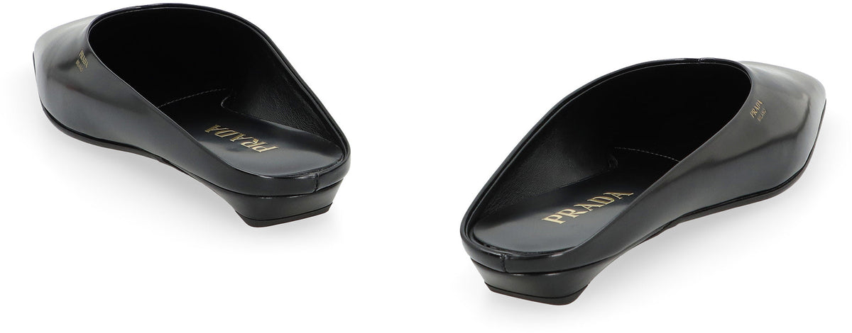 PRADA Elegant Leather Slippers for Women