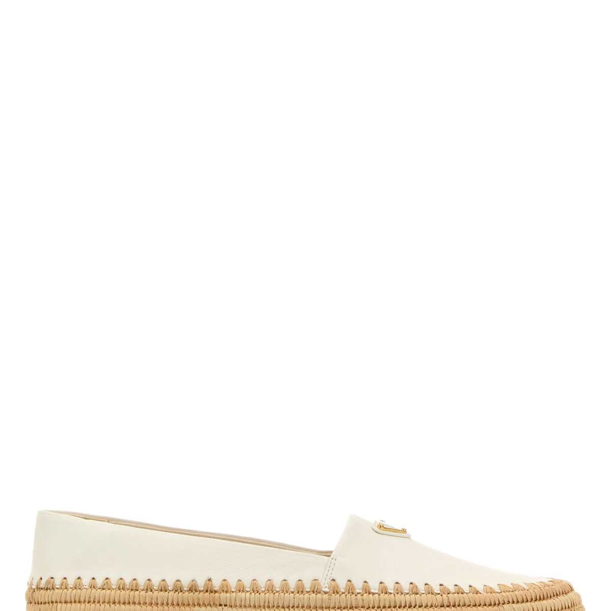 PRADA Leather Espadrilles for Women - SS25 Season