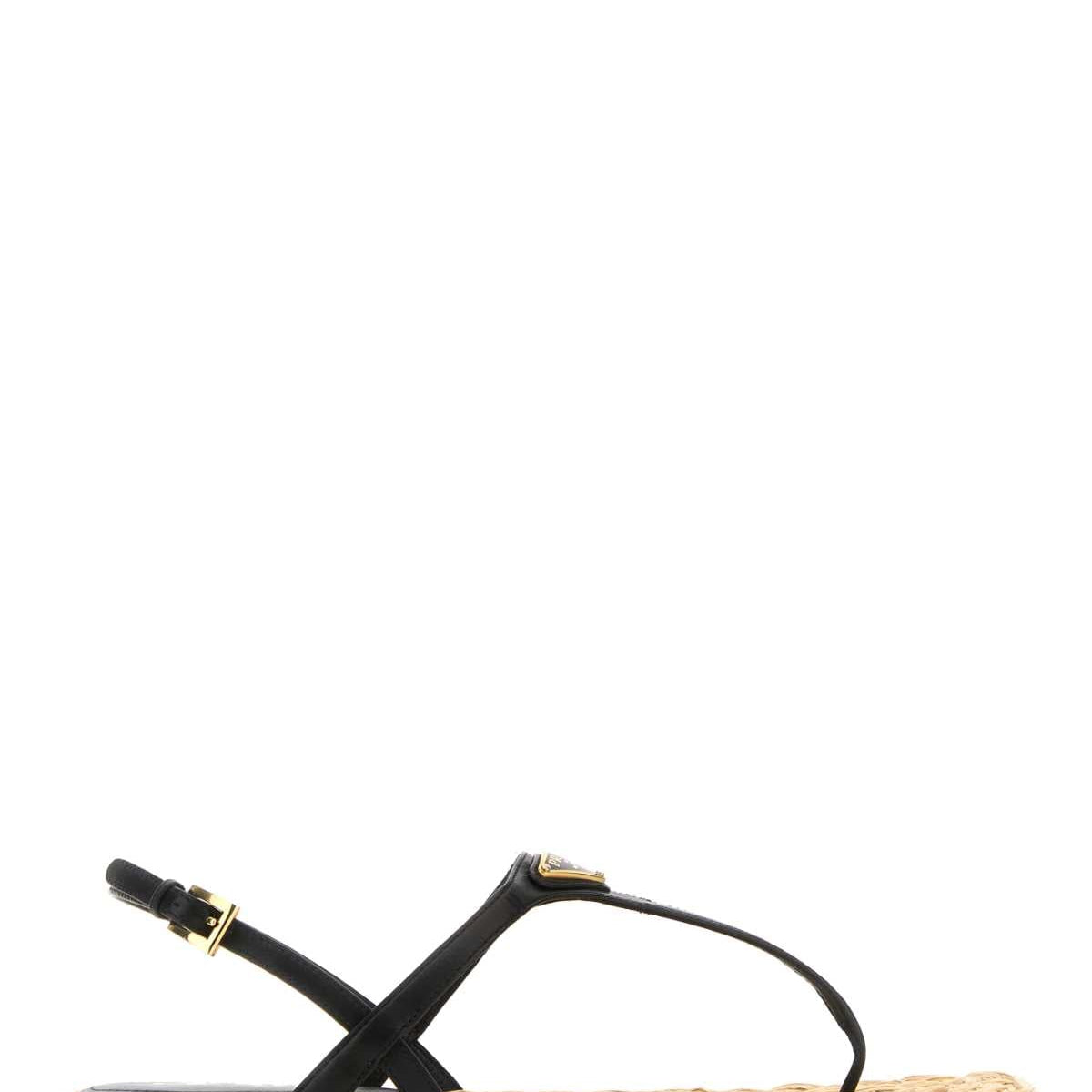PRADA Elegant Leather Thong Sandals for Women