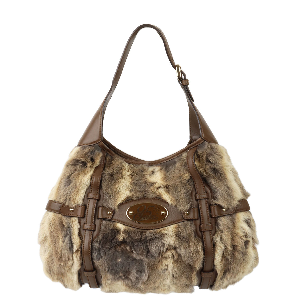 Gucci 85th Anniversary Rabbit Fur Hobo Bag.