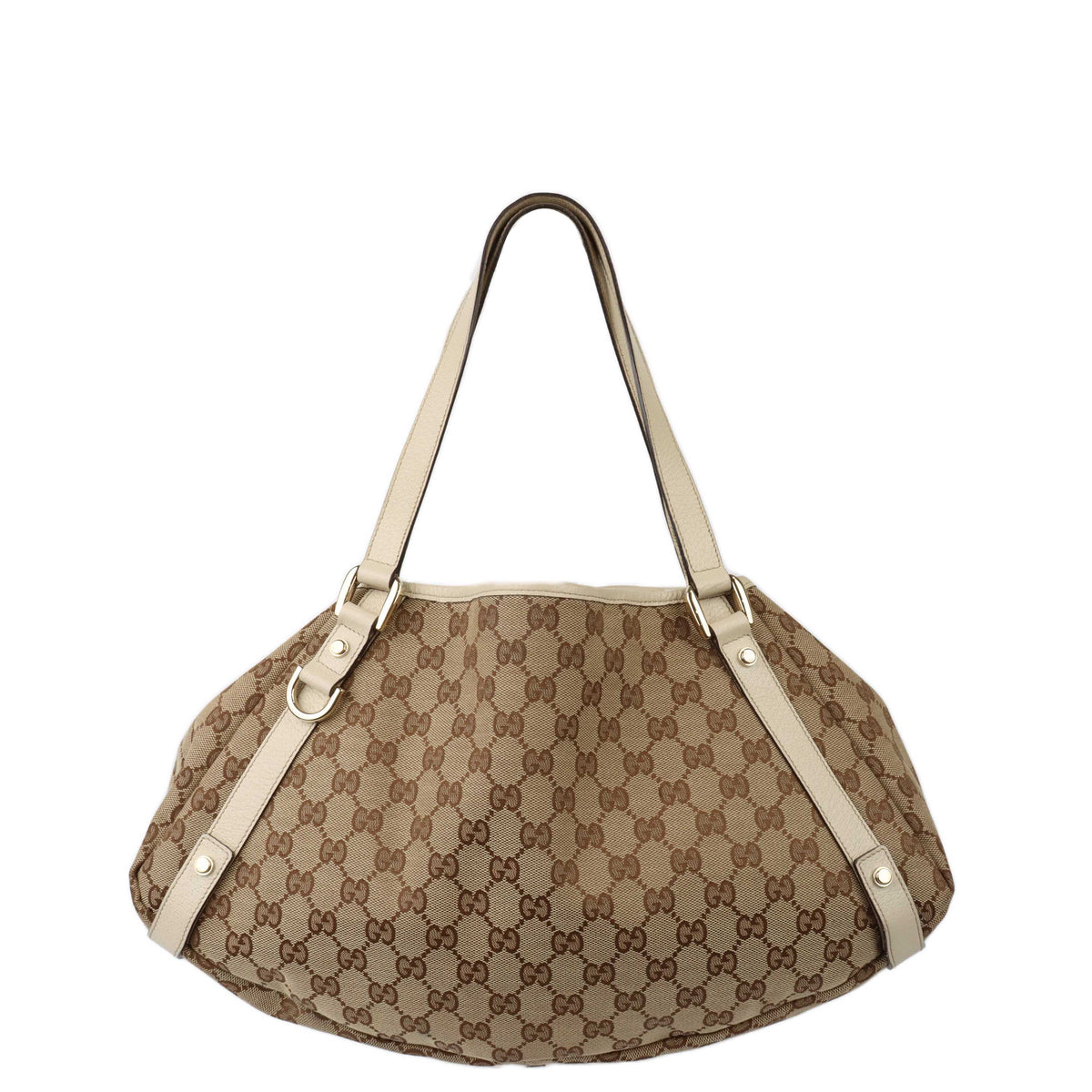Gucci Supreme Tote with White Trim.