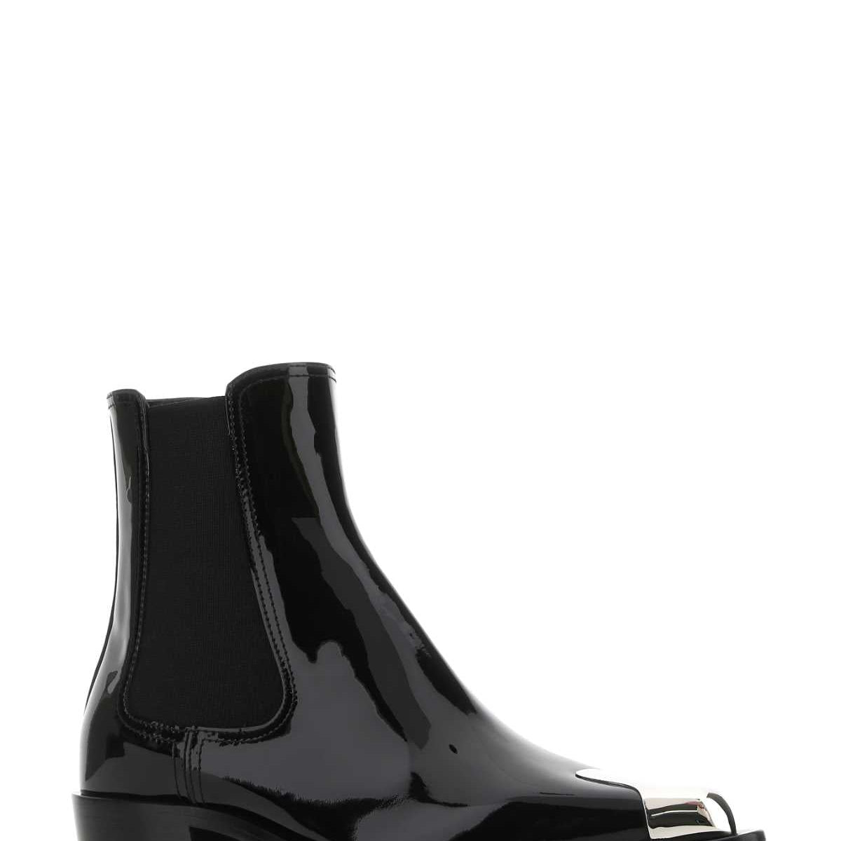 Alexander Mcqueen Women Black Leather Ankle Boots