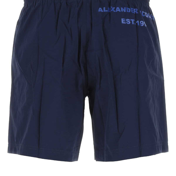 Alexander Mcqueen Men Midnight Blue Nylon Swimming Shorts