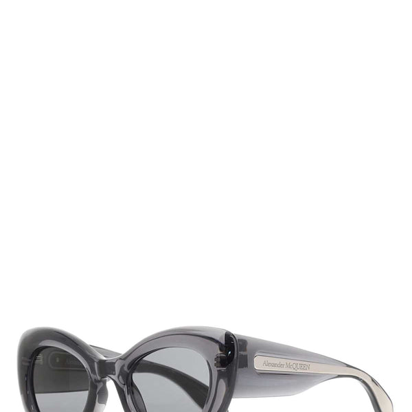 Alexander Mcqueen Women Dark Grey Acetate The Curve Sunglasses