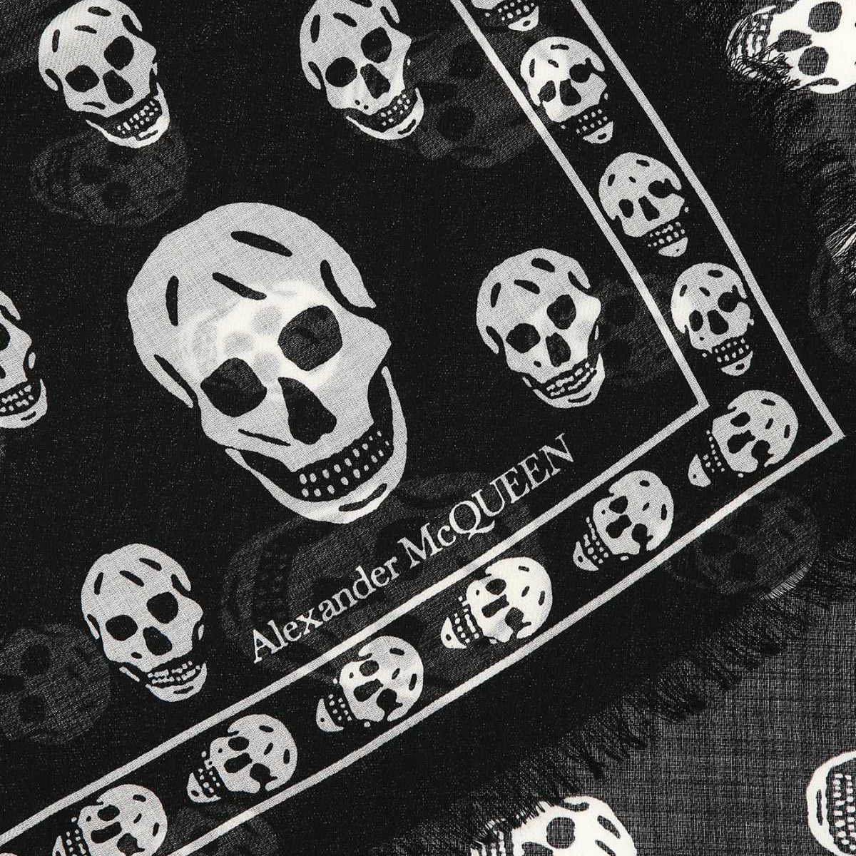 Alexander Mcqueen Women Printed Wool Scarf