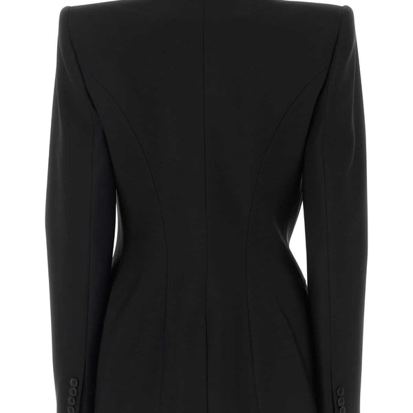 Alexander Mcqueen Women Black Wool Blazer