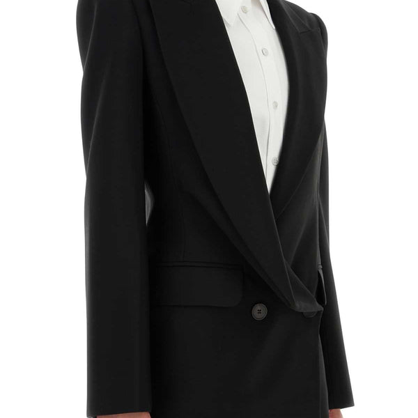 Alexander Mcqueen Women Black Wool Blazer