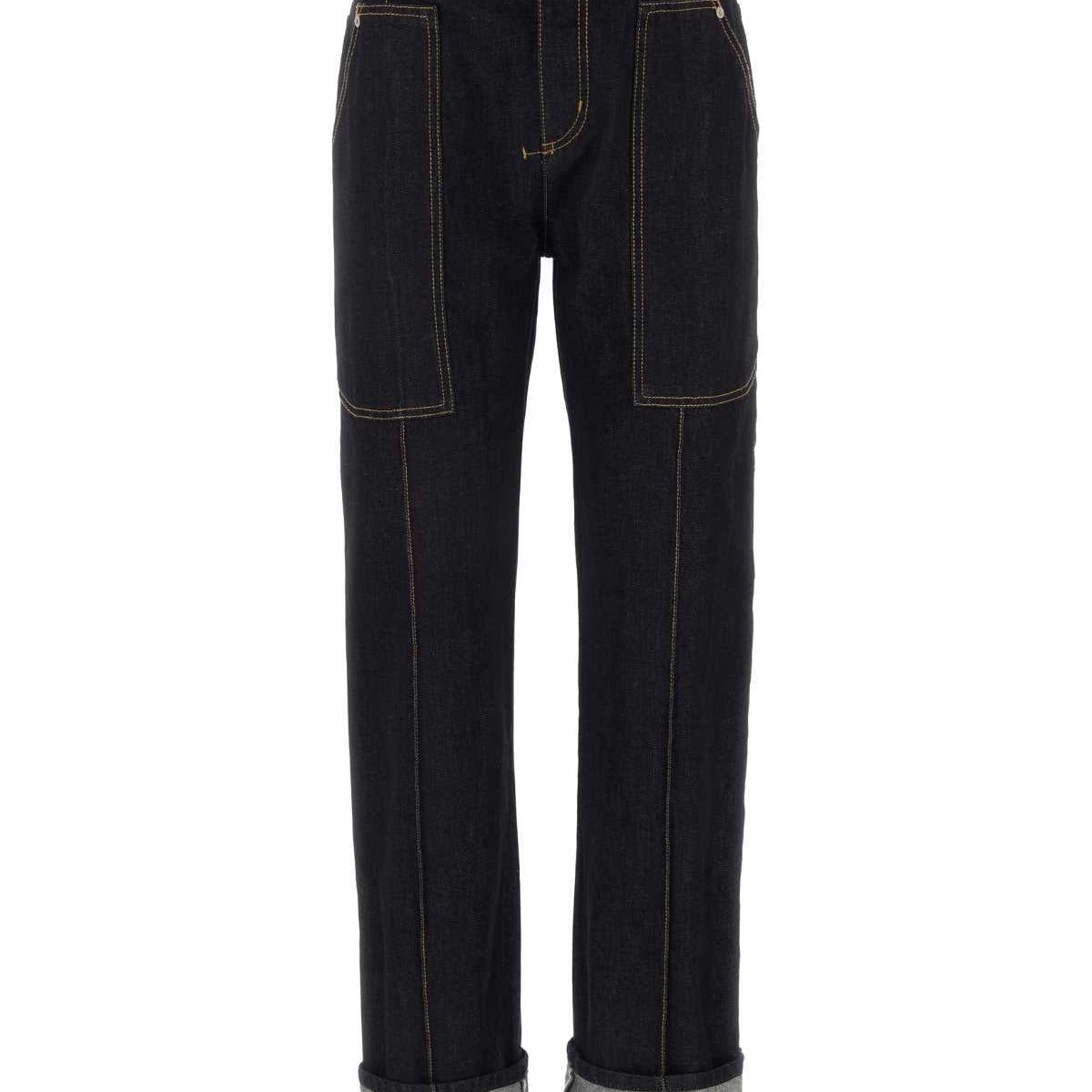 Alexander Mcqueen Women Dark Blue Denim Jeans