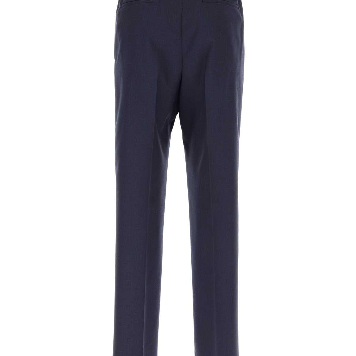 Fendi Men Blue Wool Pant
