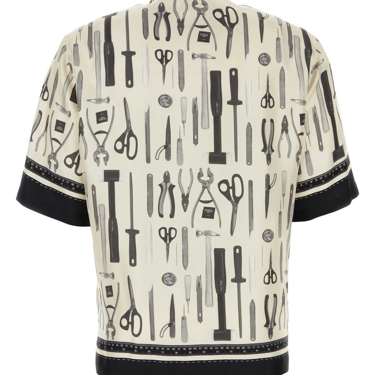 Fendi Men Printed Silk Shirt