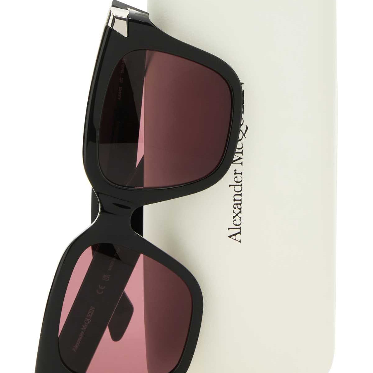 Alexander Mcqueen Women Black Acetate Punk Rivet Sunglasses