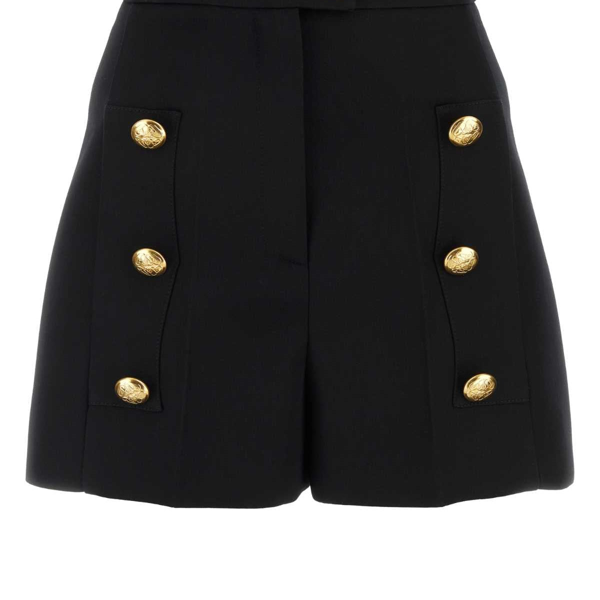Alexander Mcqueen Women Black Wool Shorts
