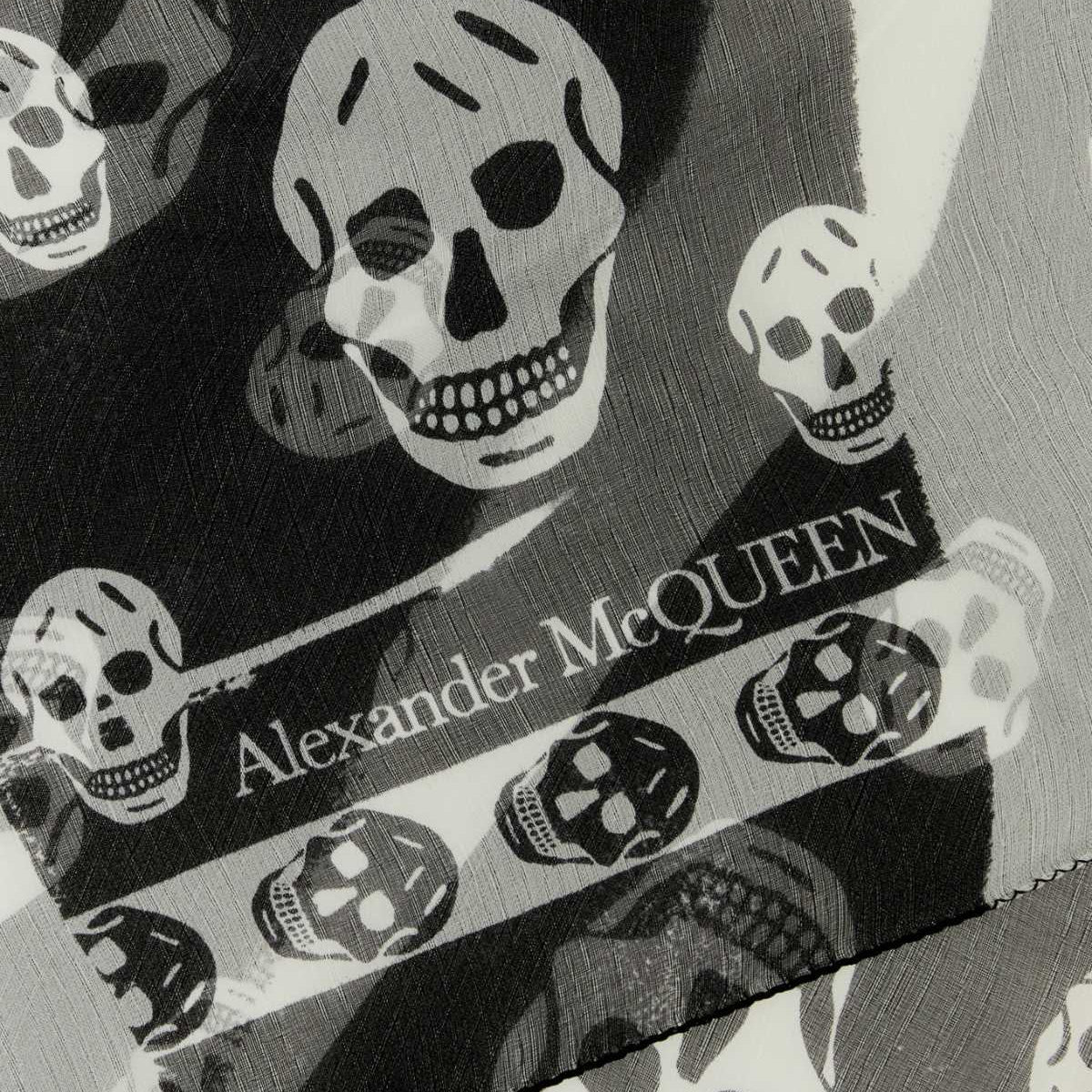 Alexander Mcqueen Women Printed Silk Foulard