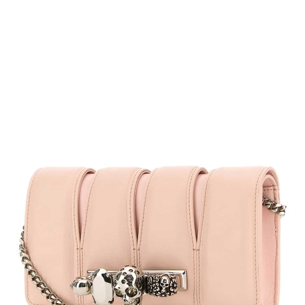 Alexander Mcqueen Women Pink Leather The Slash Clutch