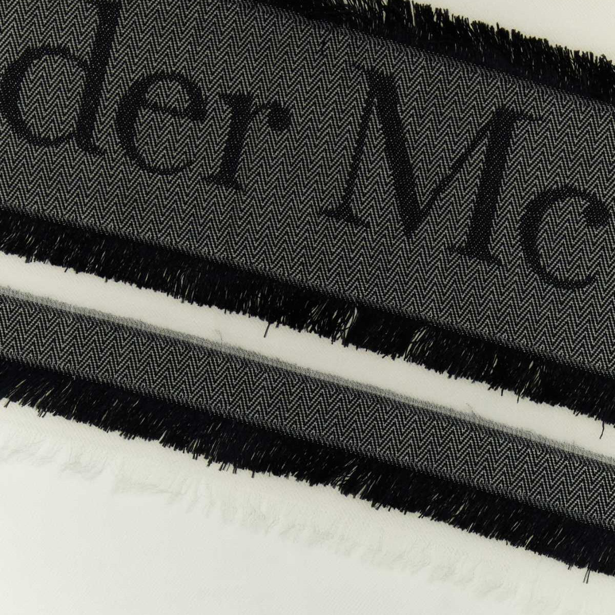 Alexander Mcqueen Women Ivory Wool Blend Foulard