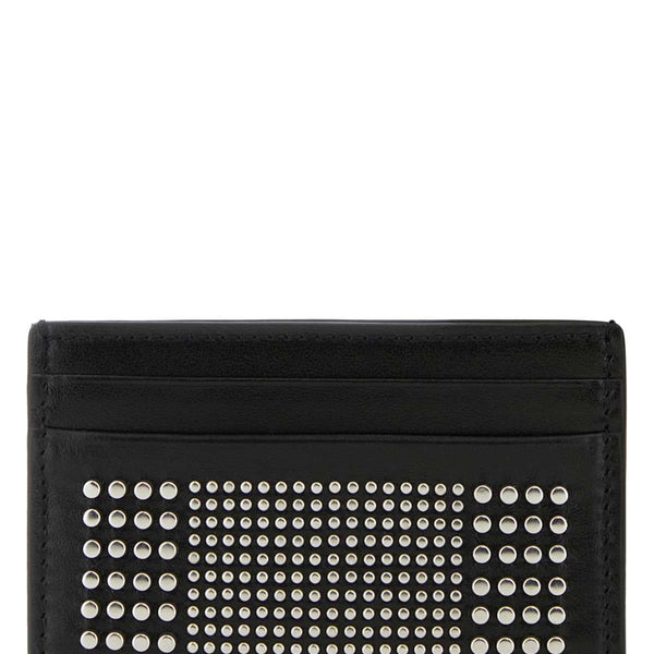 Alexander Mcqueen Men Black Leather Card Holder