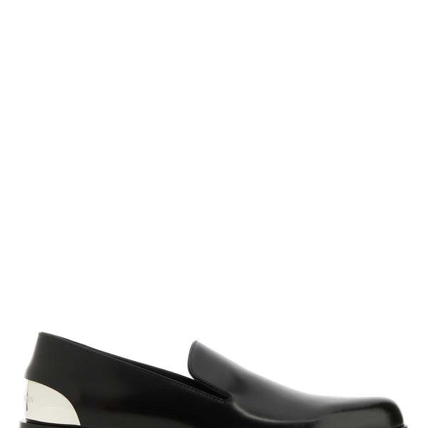 Alexander Mcqueen Men Black Leather Loafers