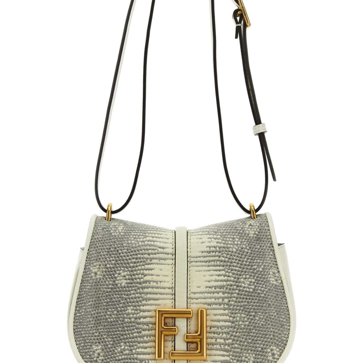 Fendi Women White Leather Mini C Mon Crossbody Bag
