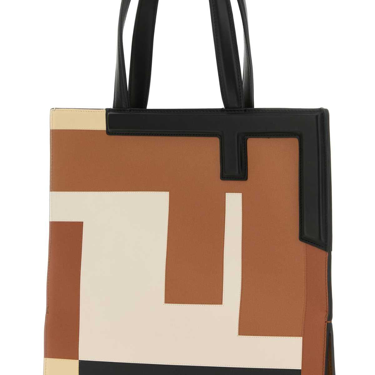 Fendi Women Multicolor Leather Medium Flip Shopping Bag