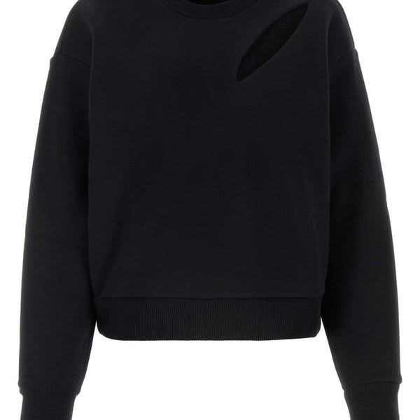 Alexander Mcqueen Women Black Cotton Sweatshirt