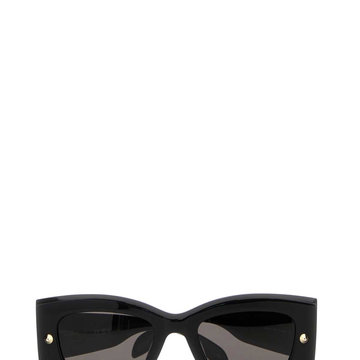Alexander Mcqueen Women Black Acetate Sunglasses