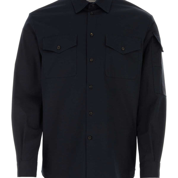 Alexander Mcqueen Men Midnight Blue Oxford Shirt