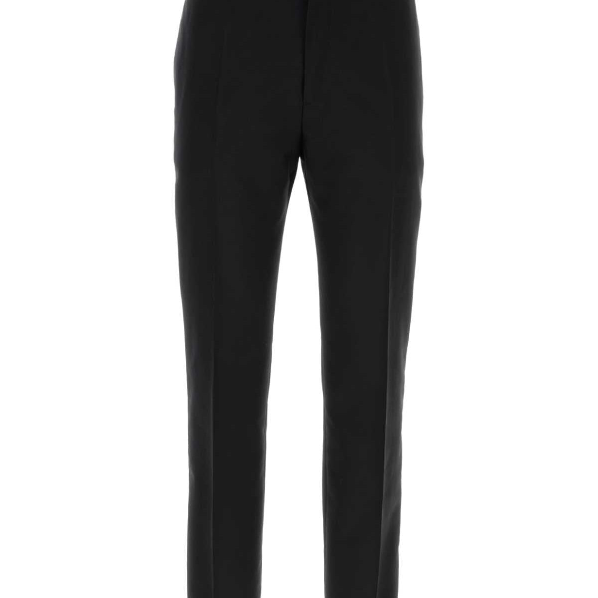Alexander Mcqueen Men Black Gabardine Pant
