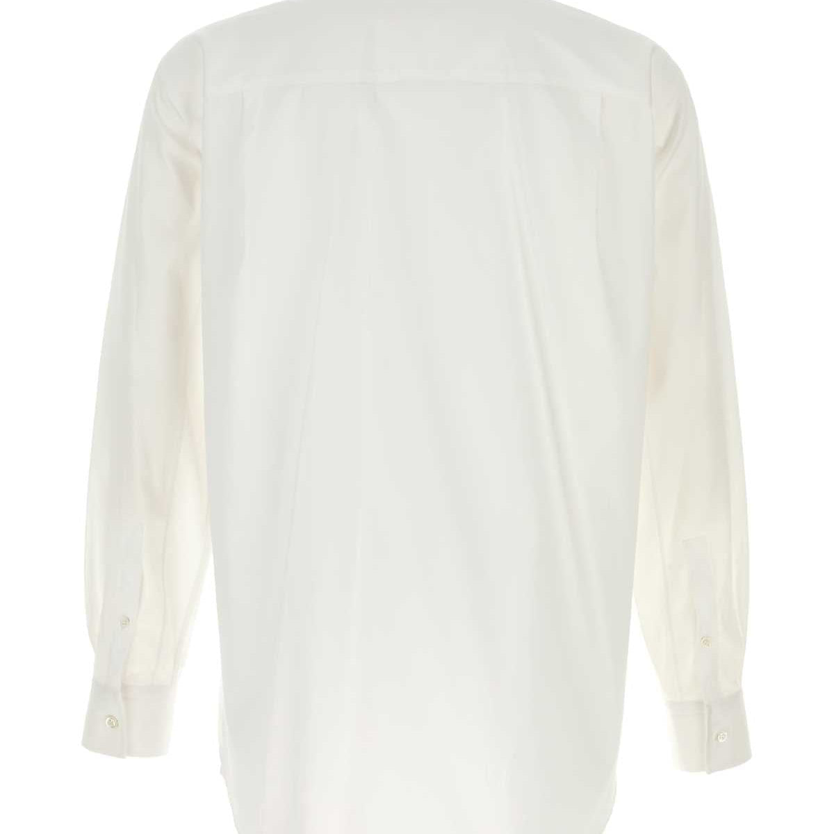 Alexander Mcqueen Men White Poplin Shirt