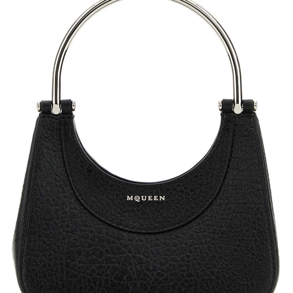 Alexander Mcqueen Women Black Leather Mini Cross-Bar Handbag