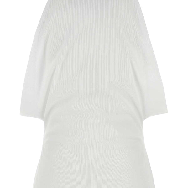 Alexander Mcqueen Women White Stretch Cotton Top
