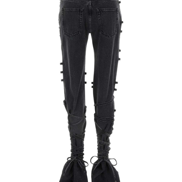 Alexander Mcqueen Women Black Denim Jeans
