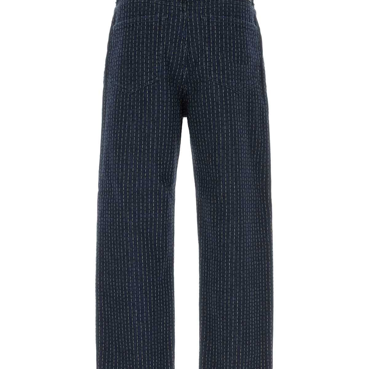 Fendi Men Embroidered Stretch Denim Jeans