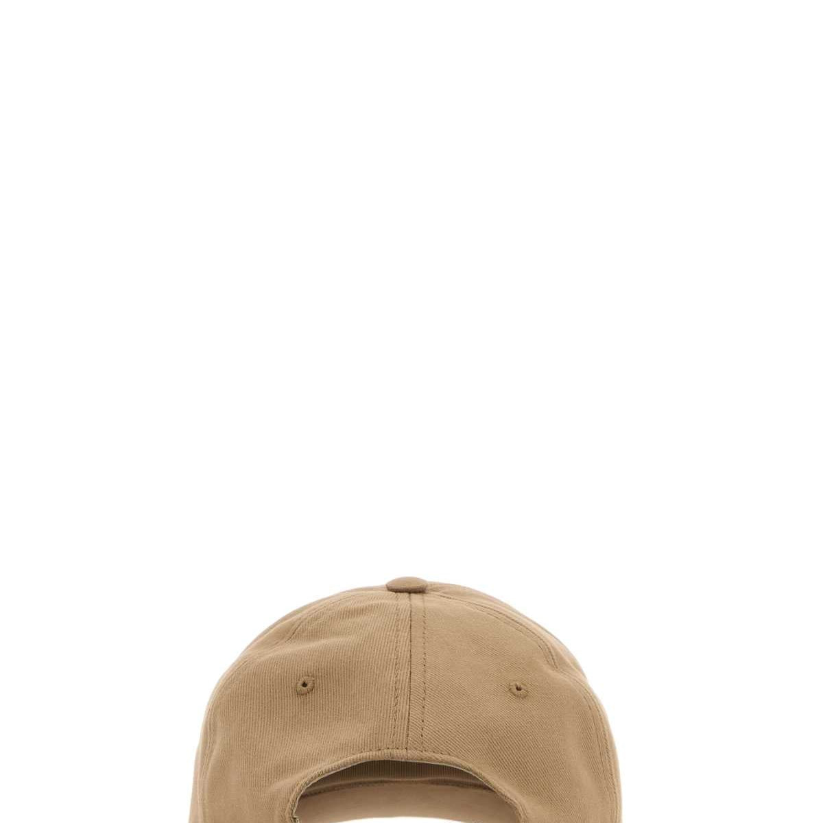 Fendi Men Camel Stretch Cotton Baseball Cap