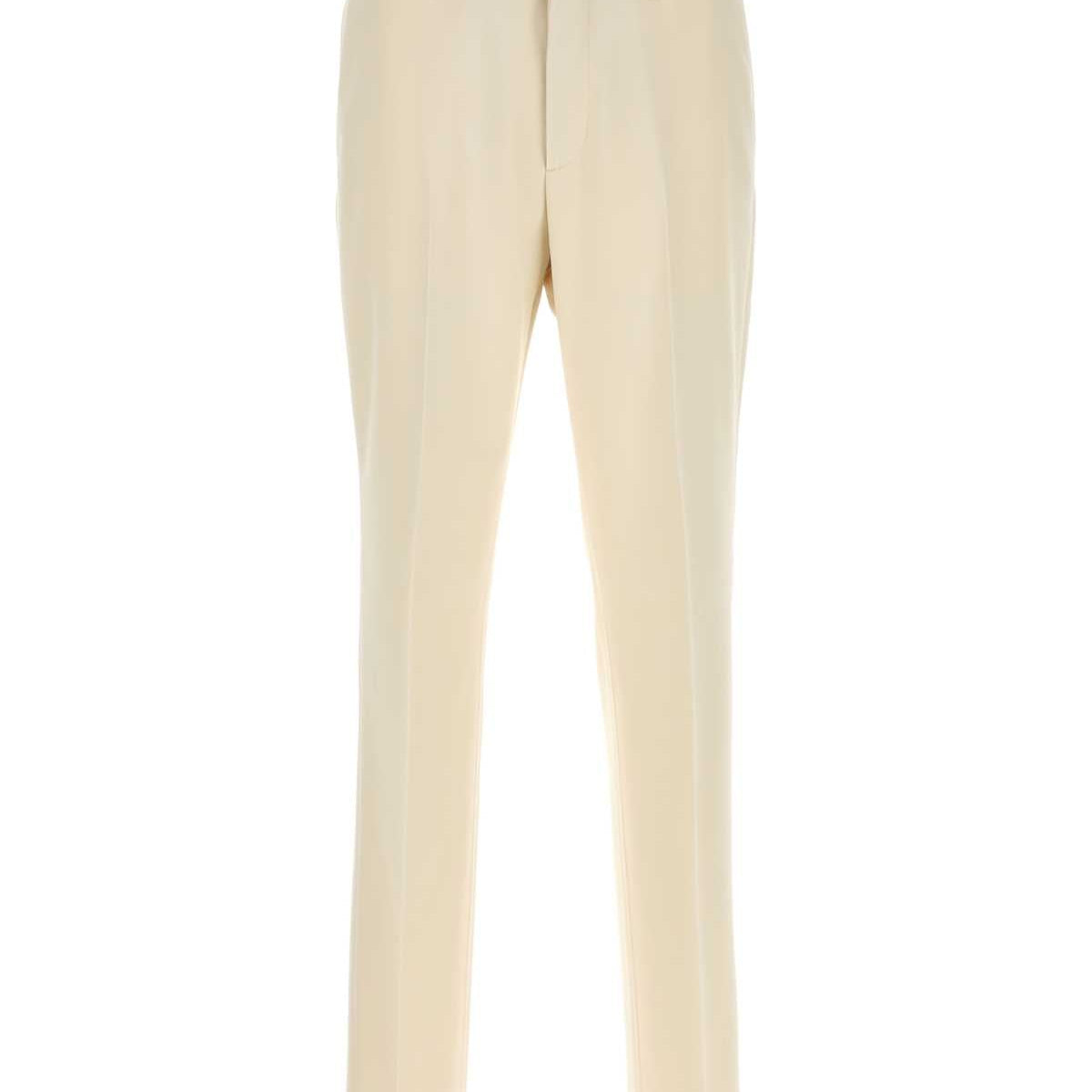 Fendi Men Ivory Gabardine Pant