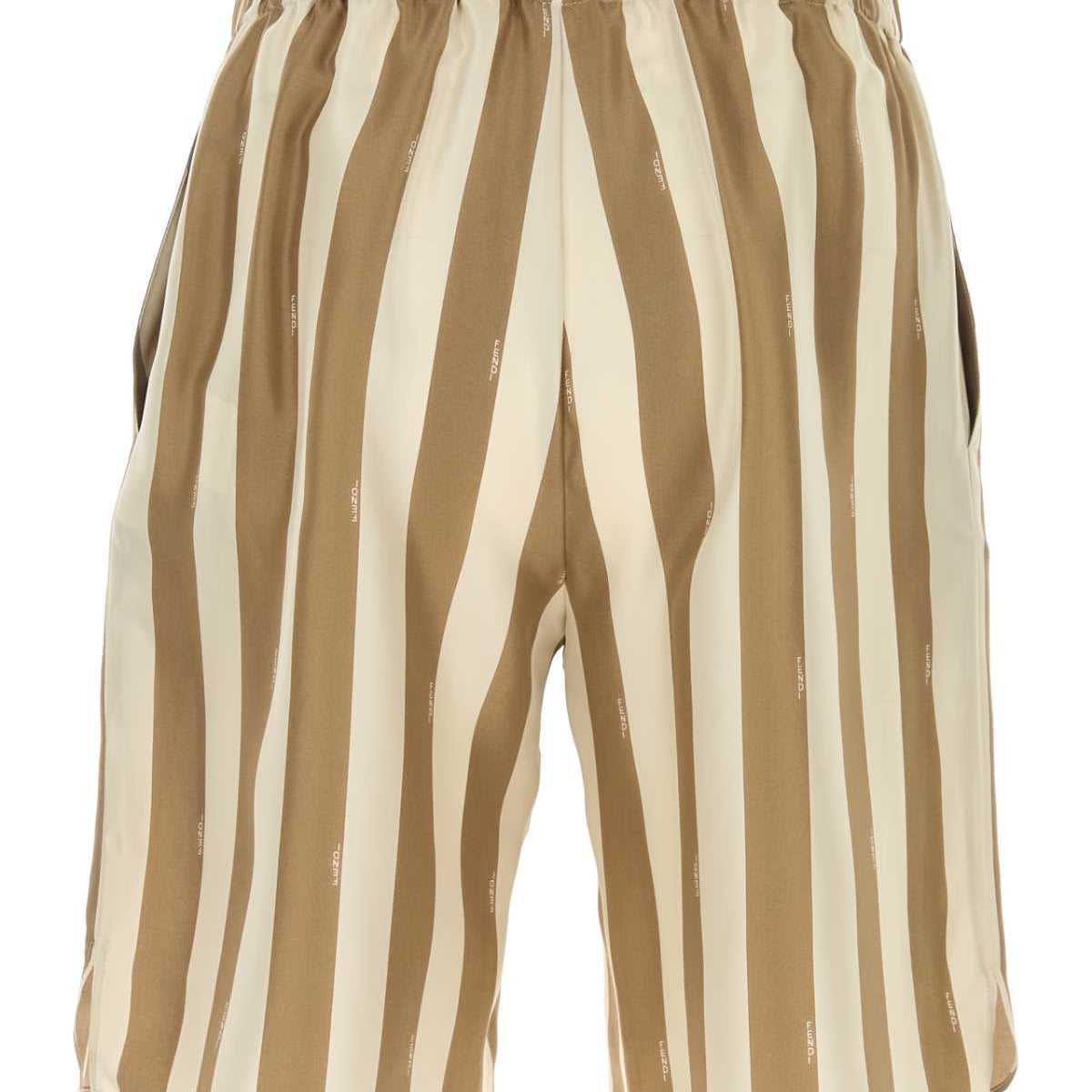 Fendi Men Printed Silk Bermuda Shorts