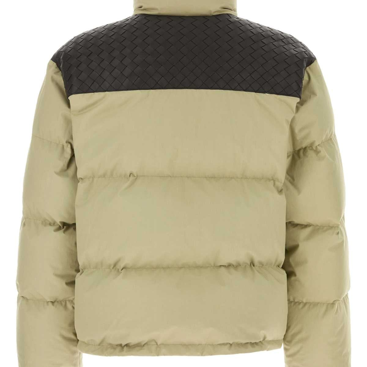 Bottega Veneta Men Beige Poplin Down Jacket