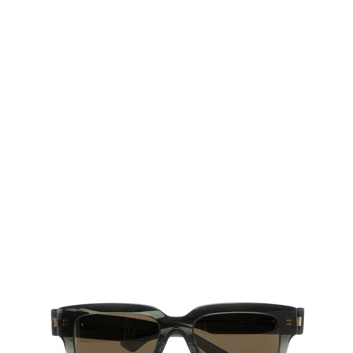 Bottega Veneta Women Dark Green Acetate Ultrathin Sunglasses